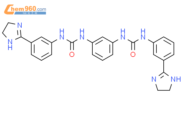 1-[3-(4,5-dihydro-1H-imidazol-2-yl)phenyl]-3-[3-[[3-(4,5-dihydro-1H-imidazol-2-yl)phenyl]carbamoylamino]phenyl]urea;hydrochloride