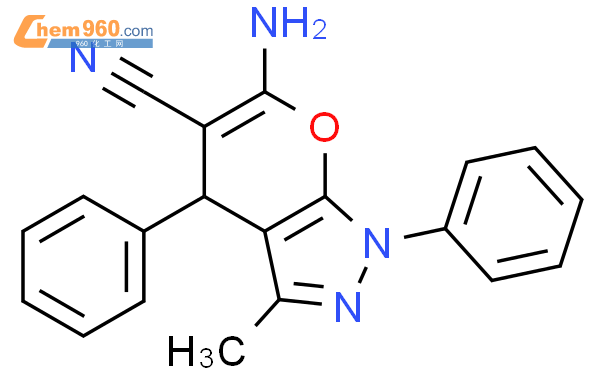 6-氨基-3-甲基-1,4-二苯基-1,4-二氢-吡喃o[2,3-c]吡唑-5-甲腈