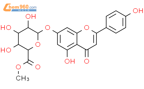芹菜素-7-O-葡萄糖醛酸甲酯苷标准品结构式图片|53538-13-9结构式图片