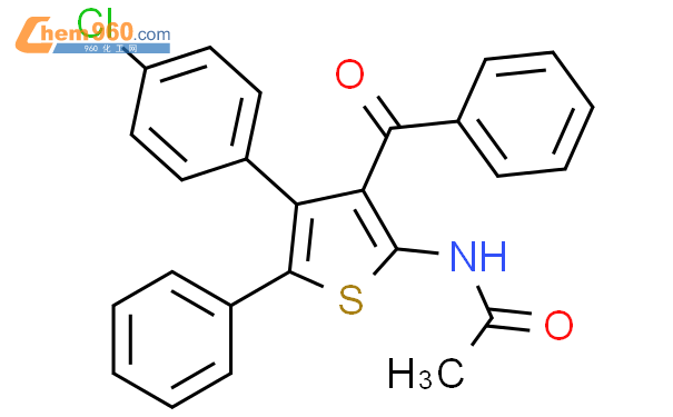 538327 04 7 ACETAMIDE N 3 BENZOYL 4 4 CHLOROPHENYL 5 PHENYL 2 THIENYL 化学式结构式分子式mol 960化工网