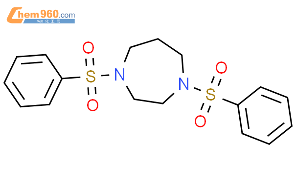 六氫-1,4-雙(苯基磺酰基)-1h-1,4-二氮雜卓結構式圖片