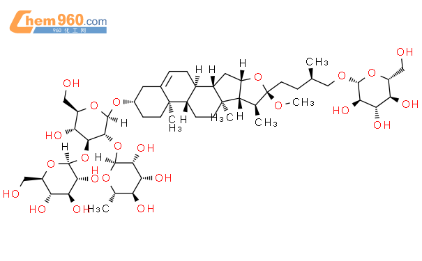 b-D-Glucopyranoside, (3b,22a,25R)-26-(b-D-glucopyranosyloxy)-22-methoxyfurost-5-en-3-yl O-6-deoxy-a-L-mannopyranosyl-(1&reg