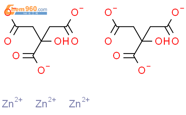柠檬酸三锌结构式图片|546-46-3结构式图片