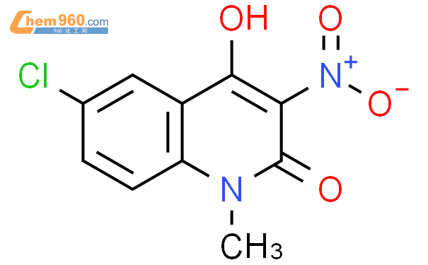 54675 42 2 2 1H Quinolinone 6 chloro 4 hydroxy 1 methyl 3 nitro 化学式