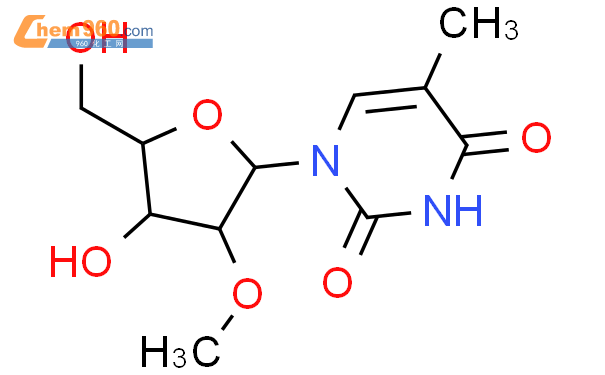 2'-O-甲基-5-甲基尿苷结构式图片|55486-09-4结构式图片