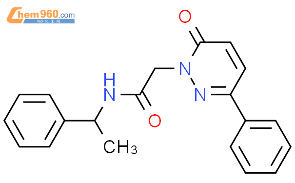 55902 29 9 1 6h Pyridazineacetamide 6 Oxo 3 Phenyl N 1 Phenylethyl 化学式、结构式、分子式、mol 960化工网