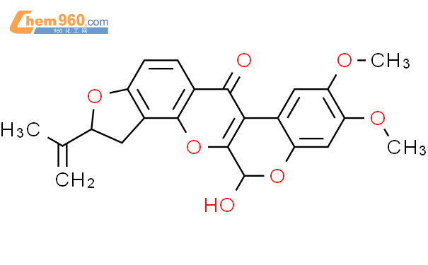 1,2-二氢-12-羟基-8,9-二甲氧基-2-(1-甲基乙烯)[1]苯并吡喃并[3,4-b]呋喃并[2,3-h][1]苯并吡喃-6(12H)-酮
