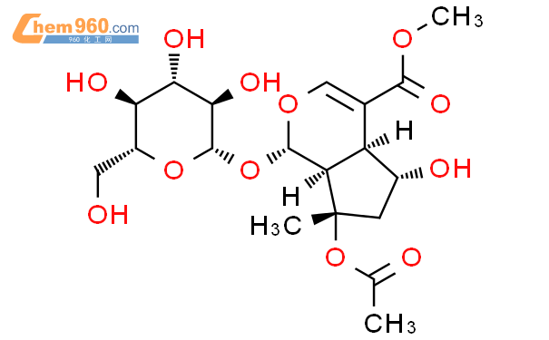 8-O-乙酰山栀苷甲酯结构式图片|57420-46-9结构式图片