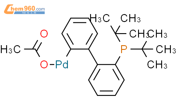 2(2-二叔丁基膦)二苯基钯(ii)醋酸盐结构式图片|577971-19-8结构式