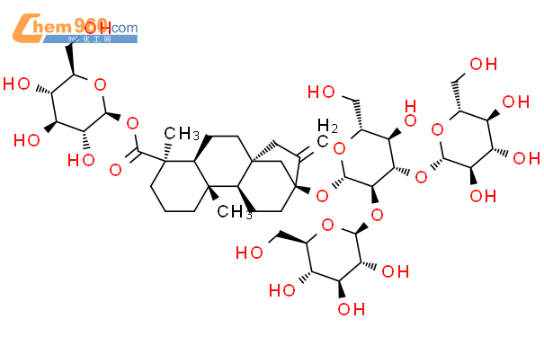 甜菊苷结构式图片|58543-16-1结构式图片
