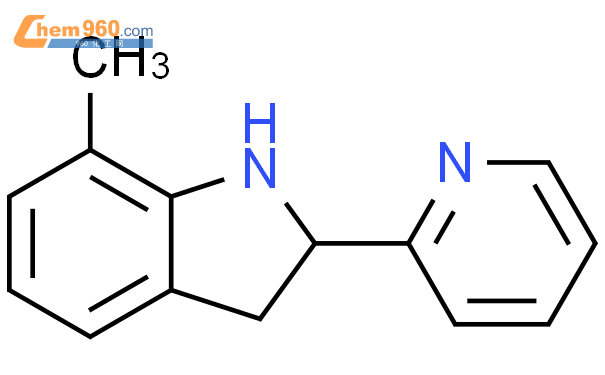 2,3-二氢-7-甲基-2-(2-吡啶)-1H-吲哚(9ci)
