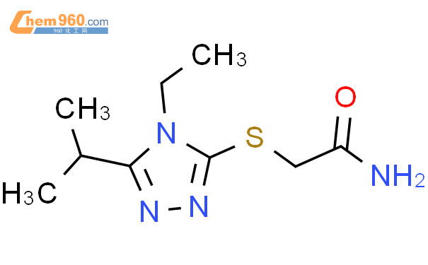603072-17-9,(9ci)-2-[[4-乙基-5-(1-甲基乙基)-4H-1,2,4-噻唑-3-基]硫代]-乙酰胺化学式、结构式、分子 ...