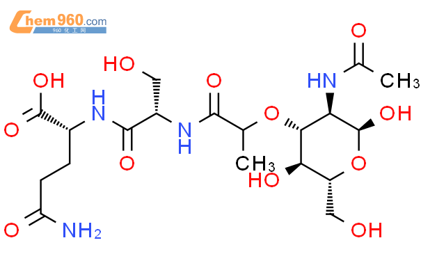 n-乙酰基胞壁酰-絲氨酰異谷氨醯胺結構式圖片|60355-76-2結構式圖片