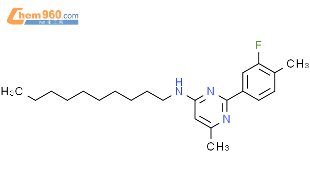 604790 42 3 4 PYRIMIDINAMINE N DECYL 2 3 FLUORO 4 METHYLPHENYL 6 METHYL CAS号 604790 42 3 4