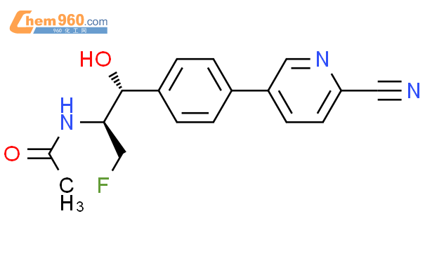 N-{(1R,2S)-1-[4-(6-Cyano-3-pyridinyl)phenyl]-3-fluoro-1-hydroxy-2-propanyl}acetamide