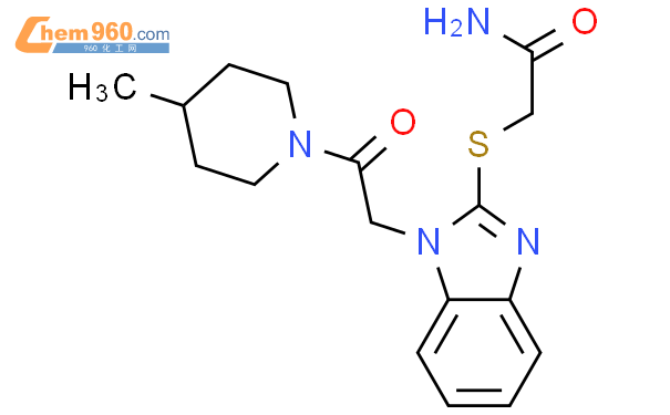 606110 21 8 9ci [[1 [2 4 甲基 1 哌啶基 2 氧代乙基] 1h 苯并咪唑 2 基]硫代] 乙酸cas号 606110 21 8 9ci [[1 [2 4