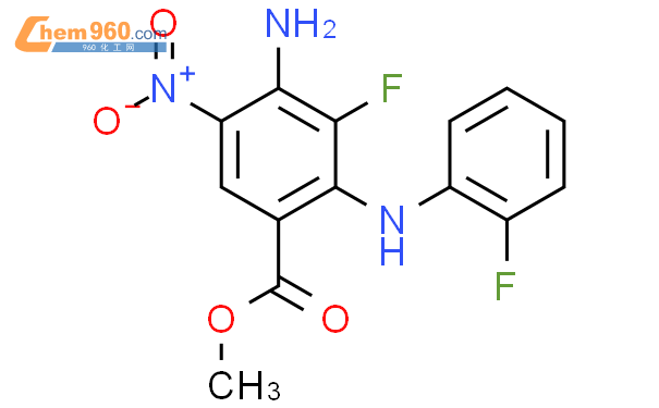 methyl 4-amino-3-fluoro-2-(2-fluoroanilino)-5-nitro-benzoate
