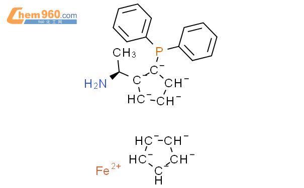 (Rp)-1-(1S)-[(2-二苯基膦)二茂铁基]乙胺结构式图片|607389-84-4结构式图片
