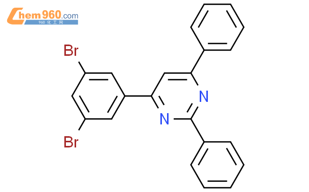 4-(3,5-二溴苯基)-2,6-二苯基嘧啶结构式图片|607740-08-9结构式图片