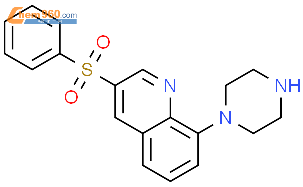 3-苯基磺酰基-8-(哌嗪-1-基)喹啉