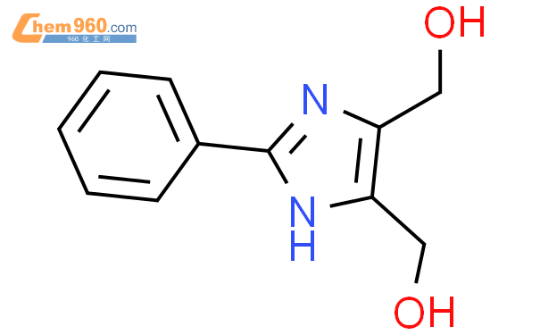 4,5-二(羟甲基)-2-苯基-1H-咪唑结构式图片|61698-32-6结构式图片