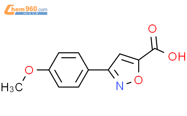 3-(4-甲氧基苯基)异恶唑-5-羧酸结构式图片|618383-47-4结构式图片