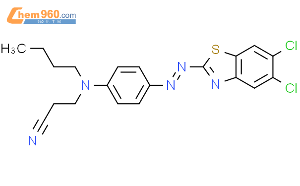 3-[丁基 [4-[(5,6-二氯苯并噻唑-2-基)氮杂]苯基]氨基]丙腈结构式图片|61852-41-3结构式图片