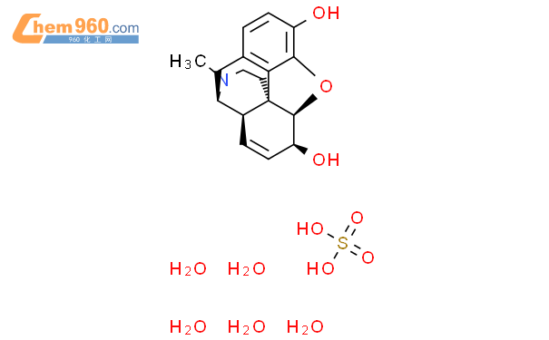 硫酸吗啡结构式,硫酸吗啡化学式 960化工网