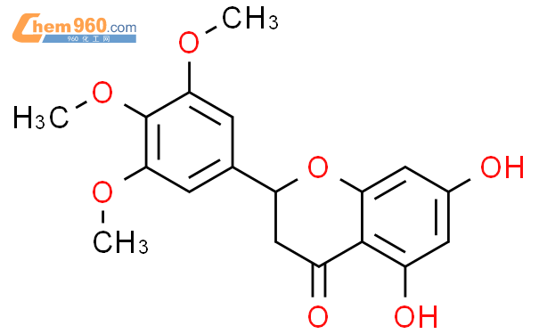 5,7-二羟基-3',4',5'-三甲氧基黄烷酮结构式图片|62252-10-2结构式图片