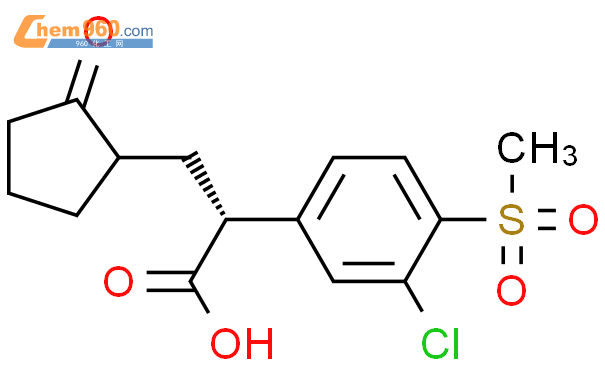 625113 52 2 R 2 3 氯 4 甲烷磺酰基苯基 3 2 氧代环戊基 丙酸化学式、结构式、分子式、mol 960化工网