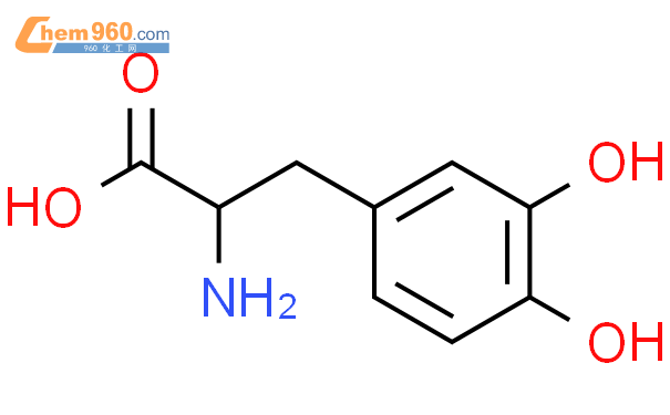 DL-3-(3,4-二羟苯基)丙氨酸结构式图片|63-84-3结构式图片