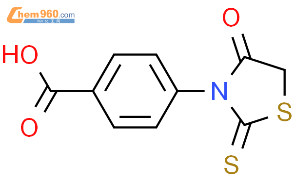6322-60-7,4-(4-氧代-2-硫氧代噻唑烷)-苯甲酸化学式、结构式、分子式、mol – 960化工网