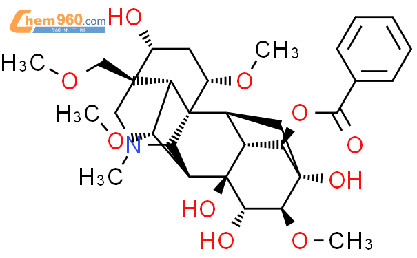 苯甲酰新乌头碱结构式图片|63238-67-5结构式图片