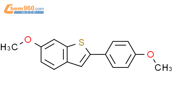 2-(4-甲氧基苯基)-6-甲氧基苯并[b]噻吩结构式图片|63675-74-1结构式图片