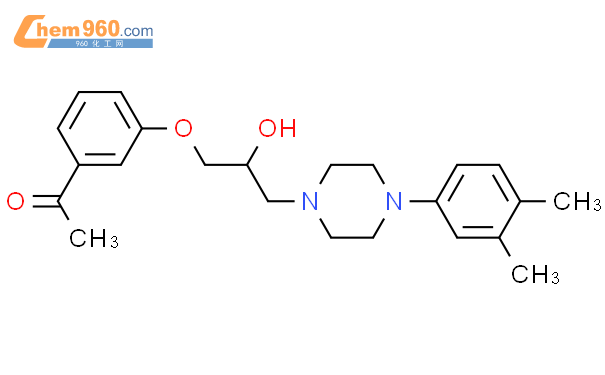1-(3-乙酰基苯氧基)-3-[4-(3,4-二甲基苯基)-1-哌嗪]-2-丙醇