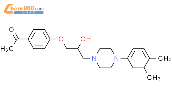 1-(4-乙酰基苯氧基)-3-[4-(3,4-二甲基苯基)-1-哌嗪]-2-丙醇