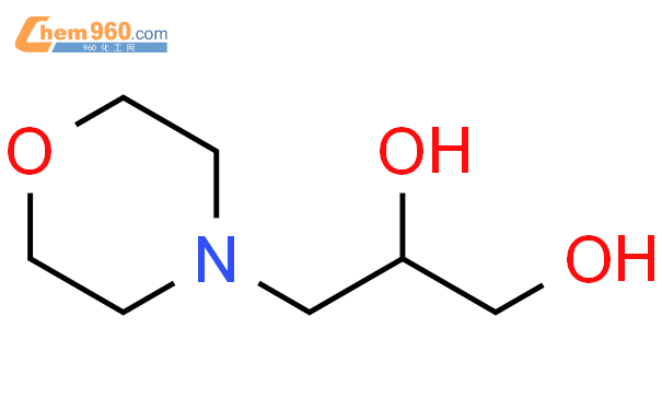 3-(4-吗啉基)-1,2-丙二醇结构式