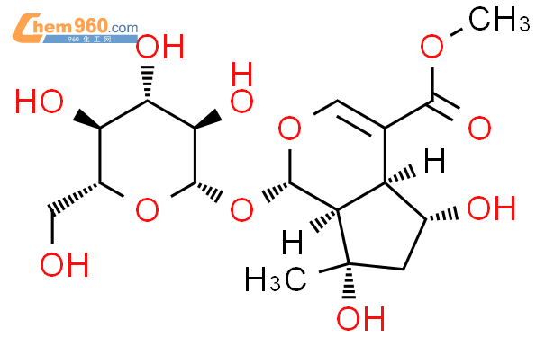 Cyclopenta[c]pyran-4-carboxylicacid, 1-(b-D-glucopyranosyloxy)-1,4a,5,6,7,7a-hexahydro-5,7-dihydroxy-7-methyl-,methyl ester, (1S,4aS,5R,7S,7aS)-