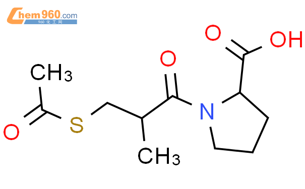 D-(S)-3-乙酰巯基-2-甲基丙酰基-L-脯氨酸