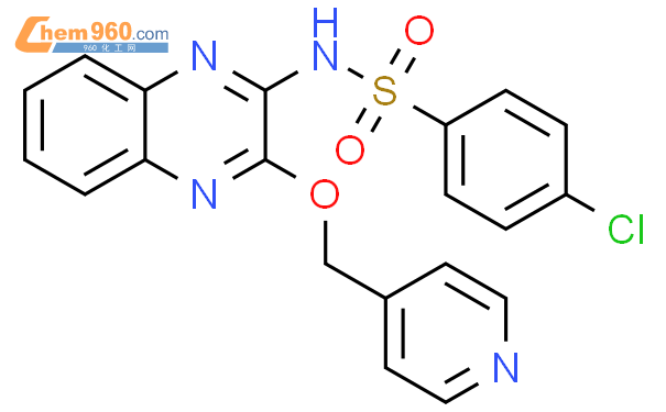 648884 26 8 Benzenesulfonamide 4 chloro N 3 4 pyridinylmethoxy 2 quinoxalinyl CAS号 648884 26