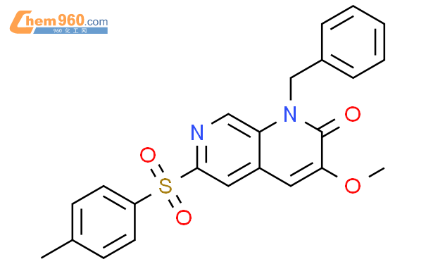 658071 77 3 1 7 Naphthyridin 2 1H One 3 Methoxy 6 4 Methylphenyl Sulfonyl 1 Phenylmethyl