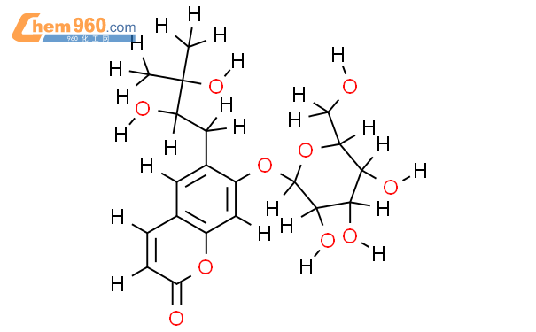 彼西丹醇-7-O-葡萄糖苷/彼西丹醇 7-O-葡萄糖苷/(R)-白花前胡醇 7-O-beta-D-吡喃葡萄糖苷/(R)-白花前胡醇 7-O-BETA-D-吡喃葡萄糖苷