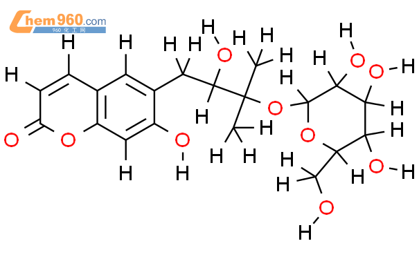 彼西丹醇-3'-O-葡萄糖苷/(R)-白花前胡醇 3'-O-beta-D-吡喃葡萄糖苷