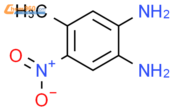 4-甲基-5-硝基苯-1,2-二胺结构式图片|65958-37-4结构式图片