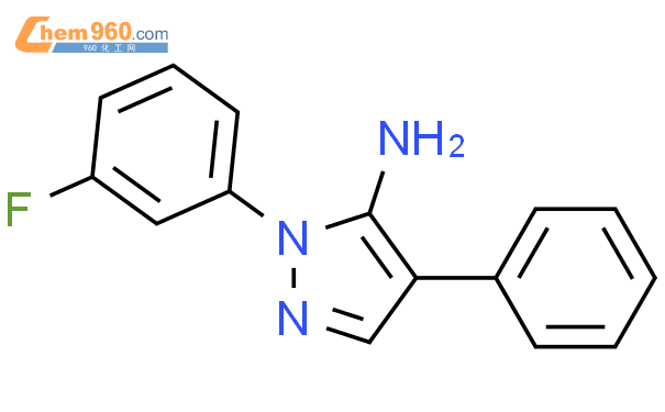 664966 74 91h Pyrazol 5 Amine 1 3 Fluorophenyl 4 Phenyl 化学式、结构式、分子式