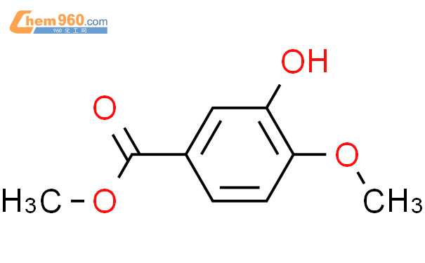 3-羟基-4-甲氧基苯甲酸甲酯结构式图片|6702-50-7结构式图片