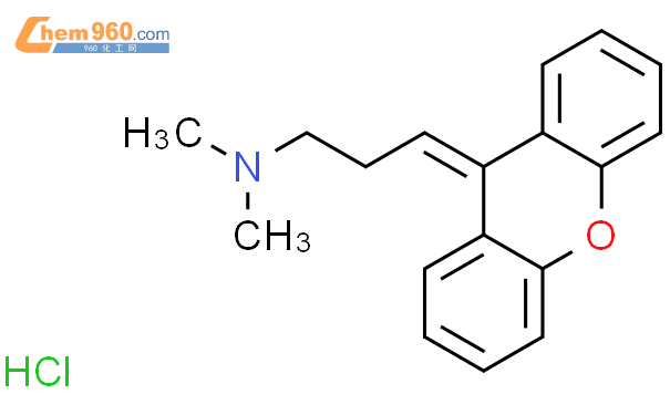 6702 78 9 1 Propanamine N N Dimethyl 3 9h Xanthen 9 Ylidene Hydrochloride 1 1 化学式、结构式、分子式