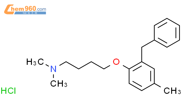 67346 20 74 2 Benzyl 4 Methylphenoxy Nn Dimethylbutan 1 Amine Hydrochloride化学式、结构式、分子式、mol 4340