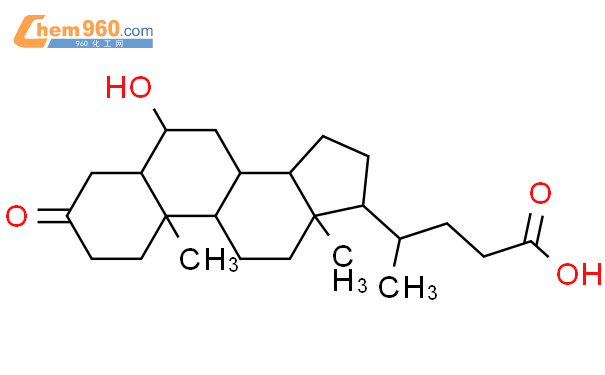(5beta,6alpha)-6-羟基-3-氧代-胆烷-24-酸结构式图片|67733-54-4结构式图片