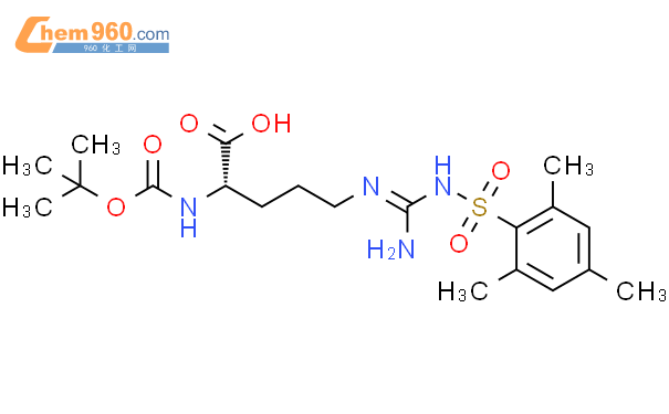 N-Α-T-叔丁氧羰基-N-Ω-(2-三甲基苯磺酰)-L-半胱氨酸环己胺盐结构式图片|68262-71-5结构式图片